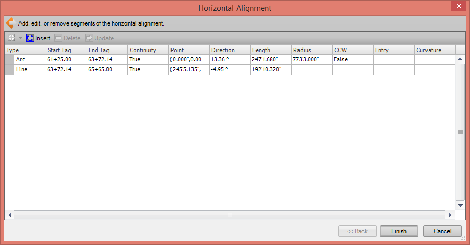 Bridge alignment horizontal curve