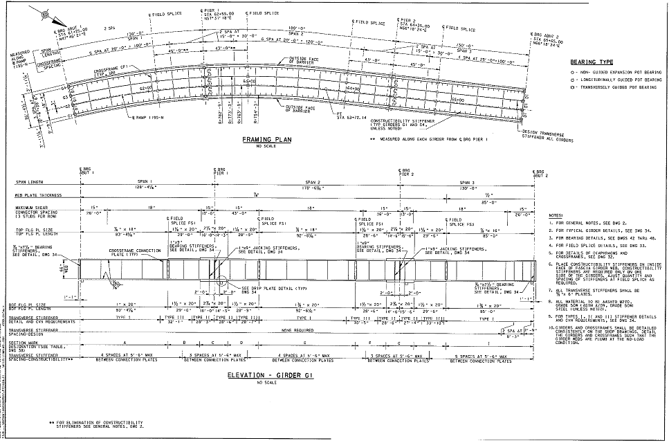 Bridge girder plans