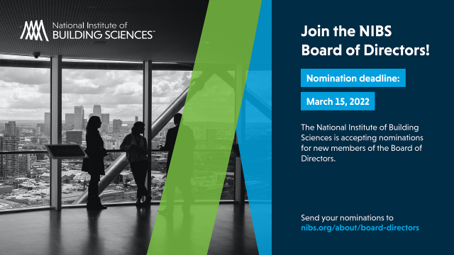 Lead the Conversation on the U.S. Built Environment. Join the NIBS Board of Directors!
