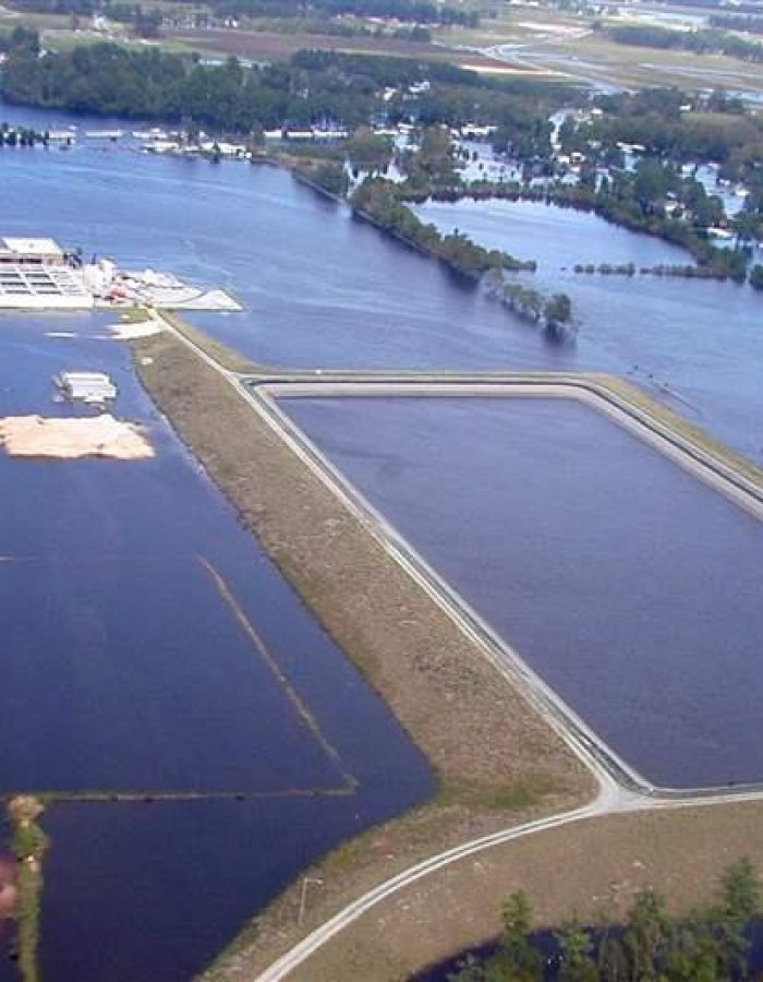 Greenville, NC water treatment plant after Hurricane Floyd on September 22, 1999